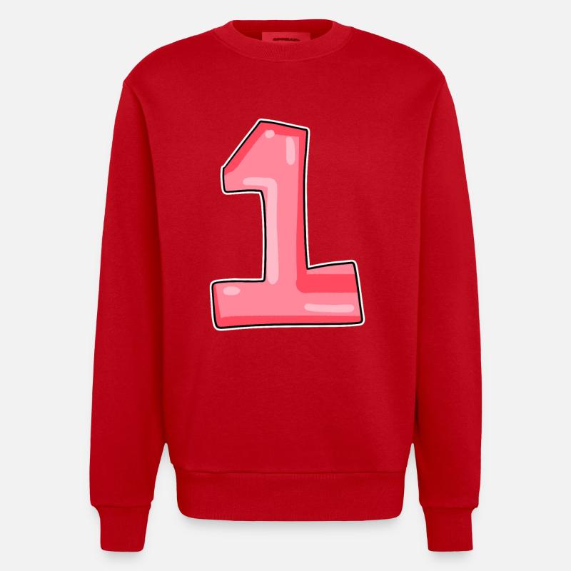 1 - Sweat bio épais oversize fabriqué en UE - rouge