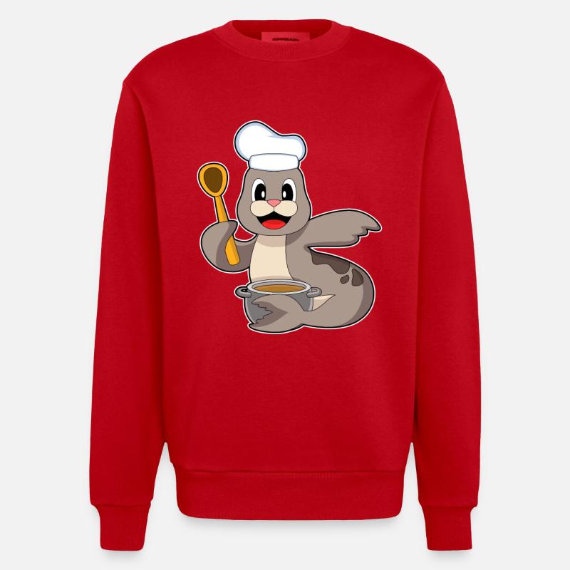 Marmite de phoque - Sweat bio épais oversize fabriqué en UE - rouge