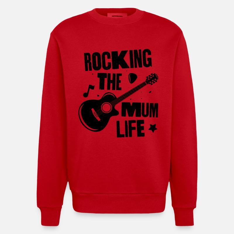 Das Mama-Leben rocken - Heavyweight Oversized Organic Crew Neck Made in EU - Rot