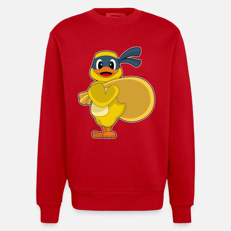 Sac de bandit canard - Sweat bio épais oversize fabriqué en UE - rouge