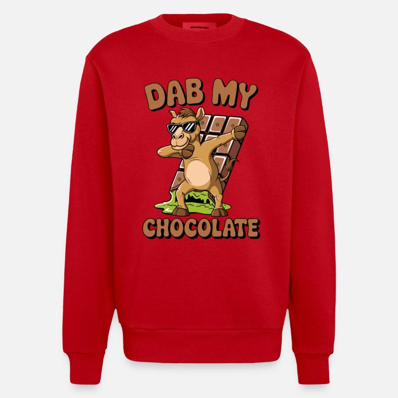 Dubaï Dab my Chocolate - Sweat bio épais oversize fabriqué en UE - rouge