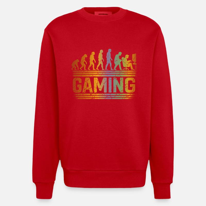Chemise de jeu Evolution - Sweat bio épais oversize fabriqué en UE - rouge
