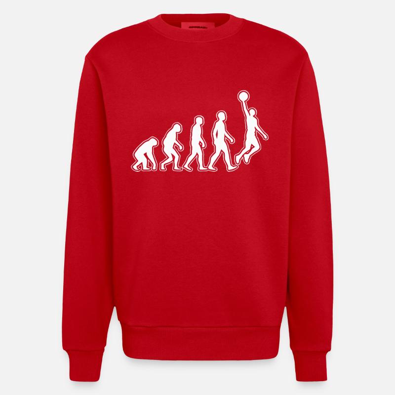 Évolution vers le basketteur - Sweat bio épais oversize fabriqué en UE - rouge