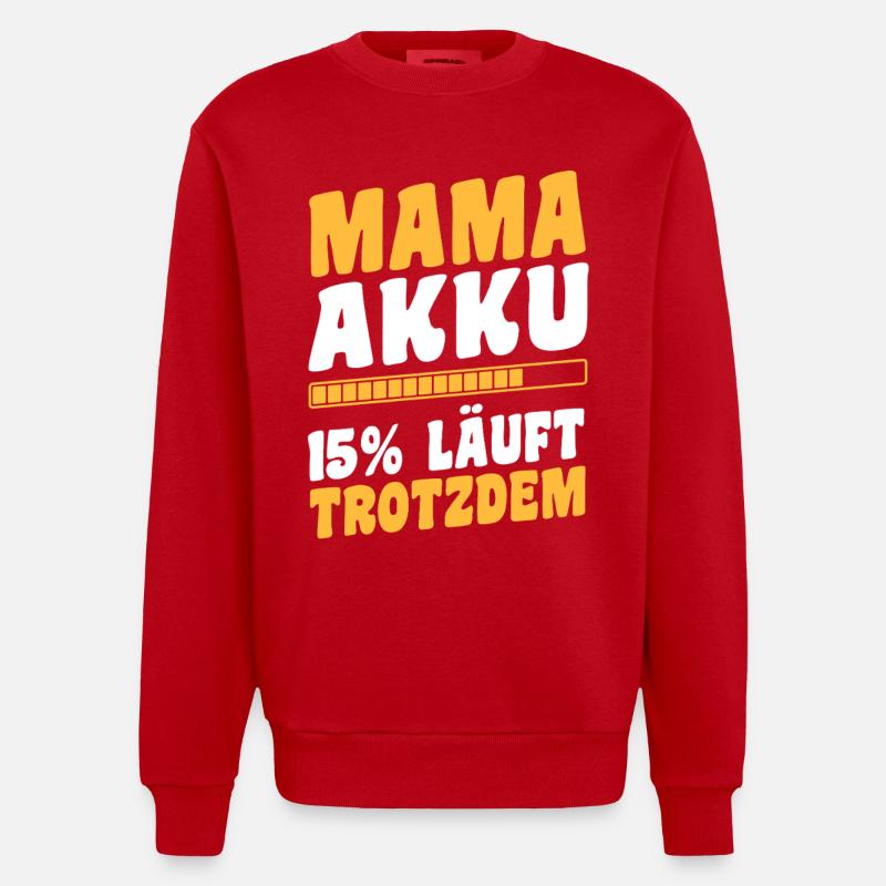 Mutter Team Mama - Heavyweight Oversized Organic Crew Neck Made in EU - Rot