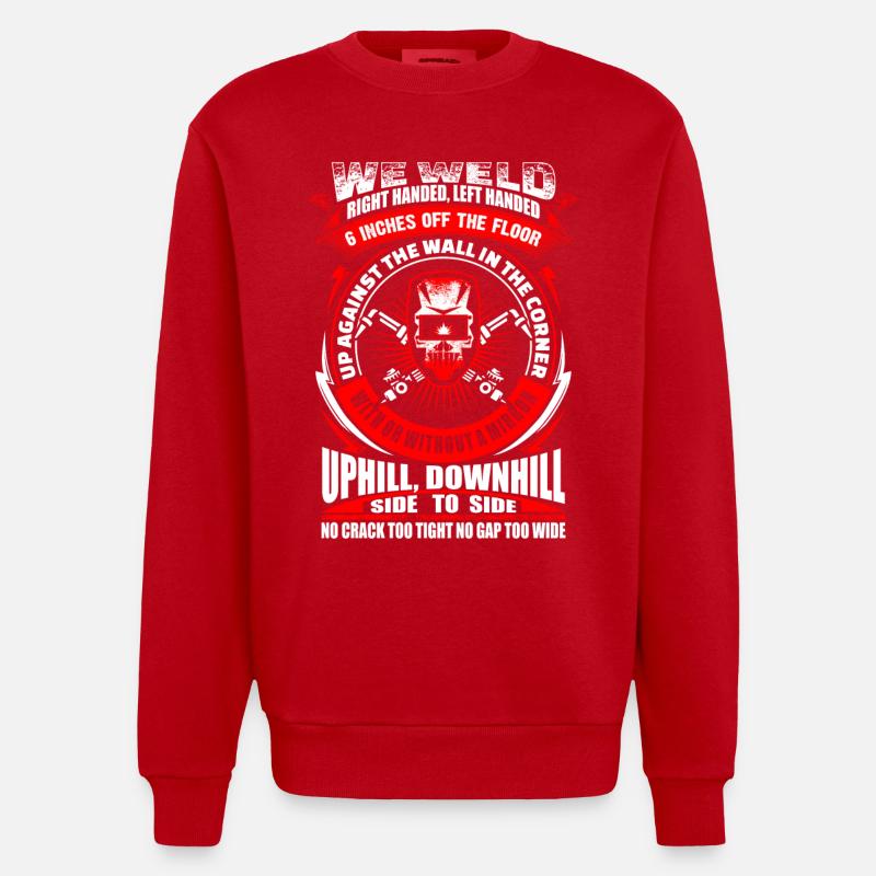 We Weld - Welder - EN - Sweat bio épais oversize fabriqué en UE - rouge