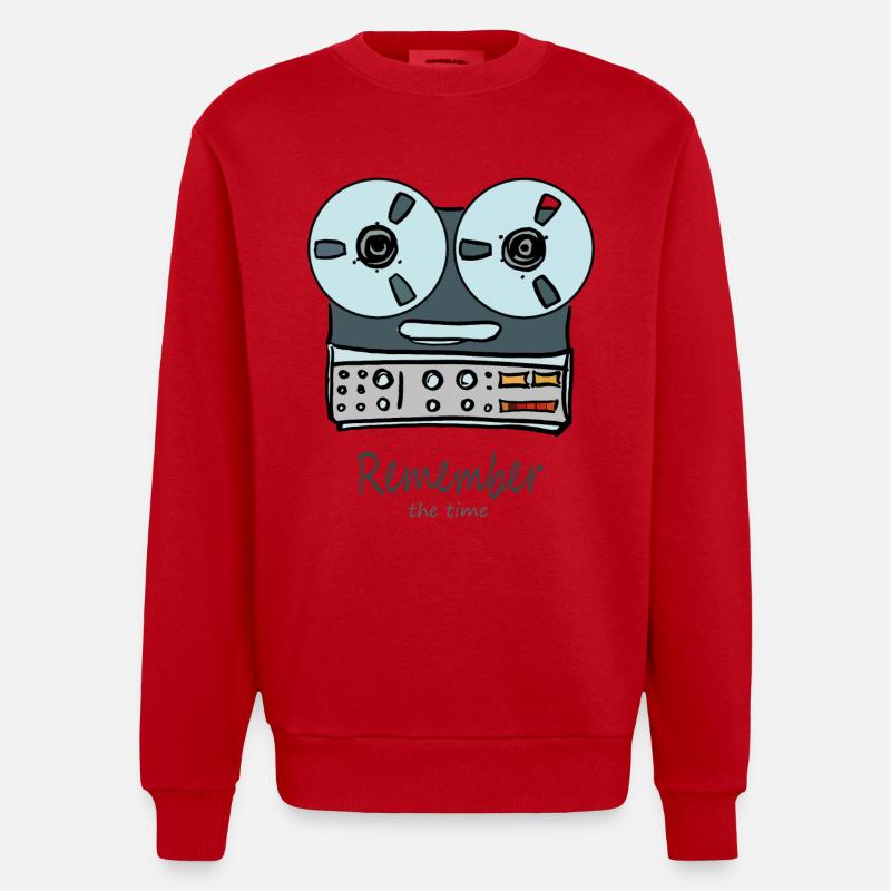 RememberTonband - Sweat bio épais oversize fabriqué en UE - rouge