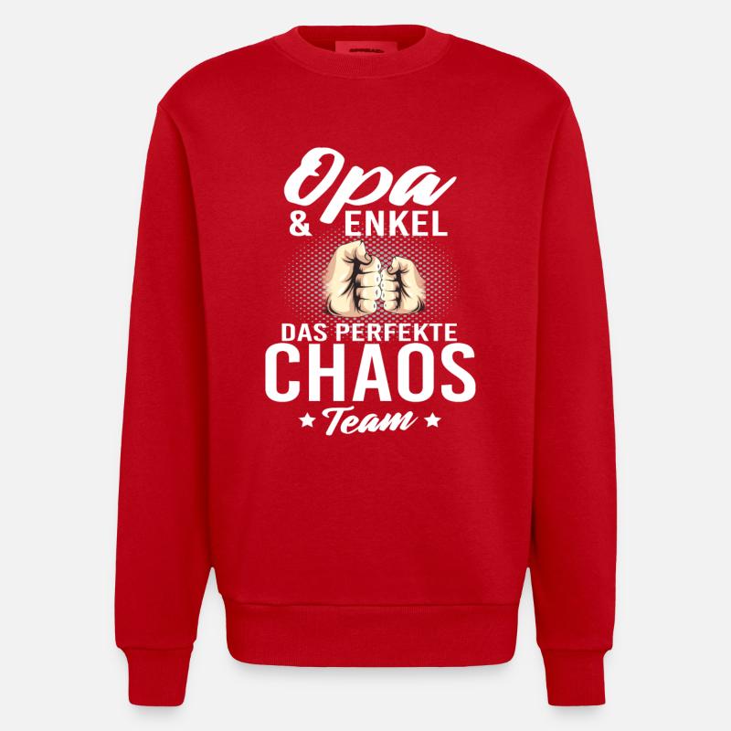 Opa Enkel werdender Opa 2022 - Heavyweight Oversized Organic Crew Neck Made in EU - Rot
