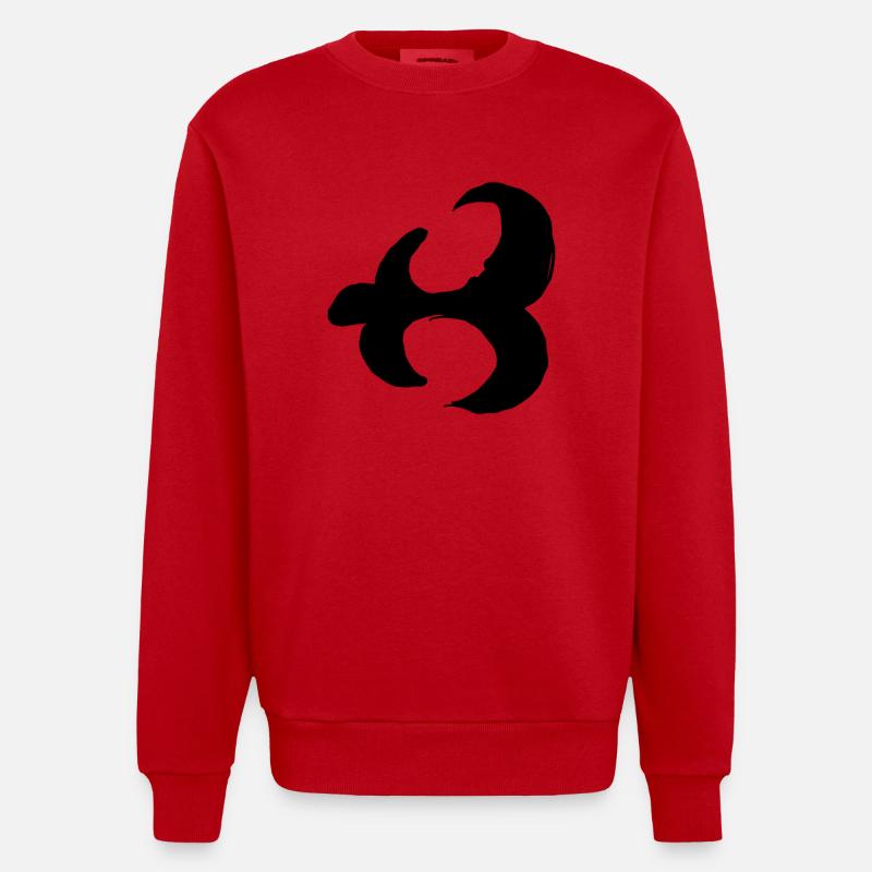 Egypte Ancien Symbole Soin - Sweat bio épais oversize fabriqué en UE - rouge