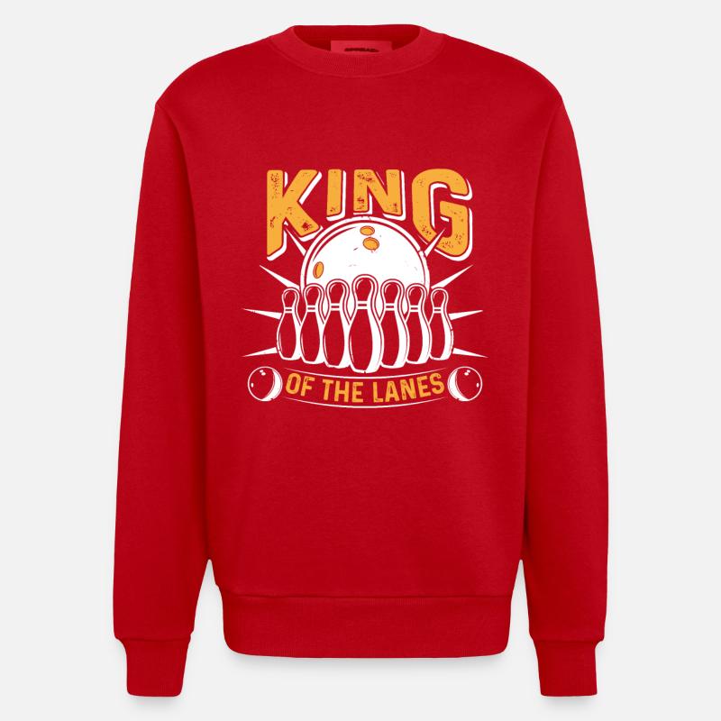 Roi des ruelles - Sweat bio épais oversize fabriqué en UE - rouge