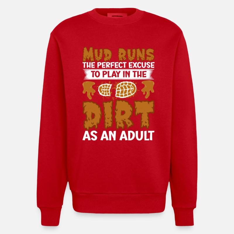 Course drôle parfaite - Sweat bio épais oversize fabriqué en UE - rouge