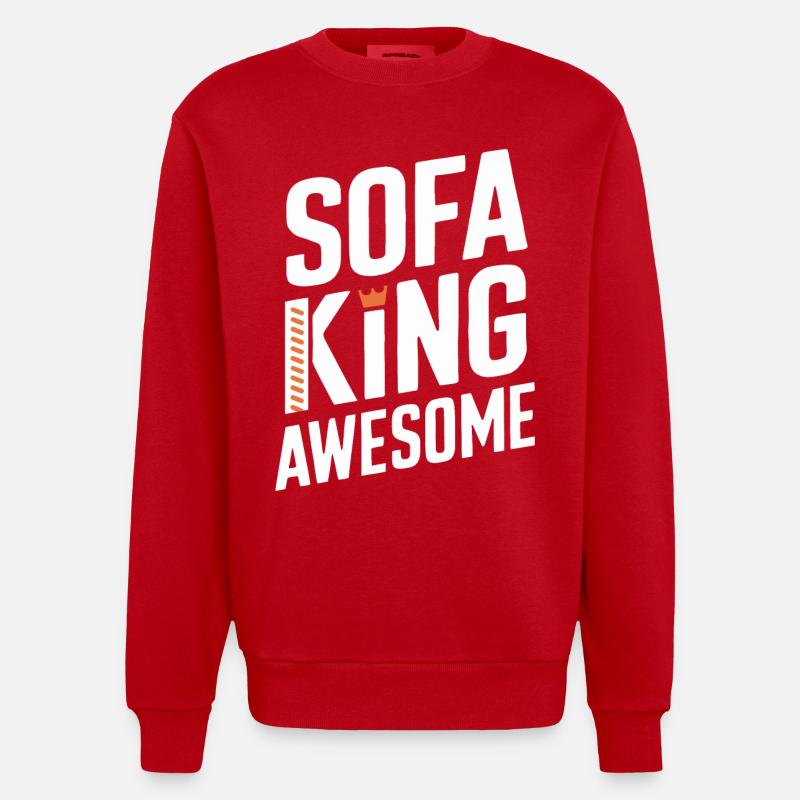Canapé King Graphismes impressionnants - Sweat bio épais oversize fabriqué en UE - rouge