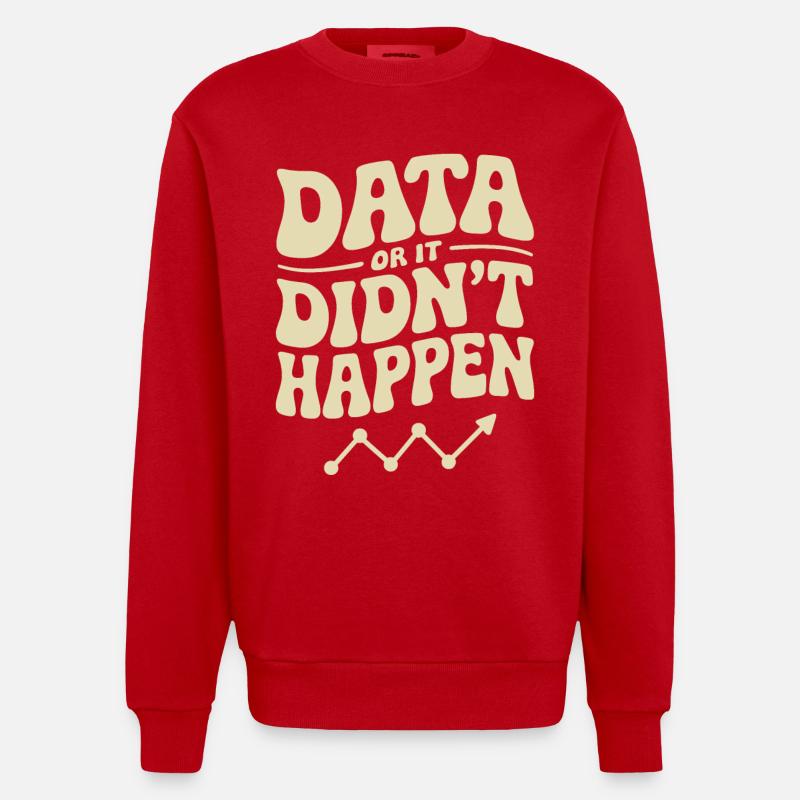 Daten Analyst Daten Wissenschaftler Daten - Heavyweight Oversized Organic Crew Neck Made in EU - Rot