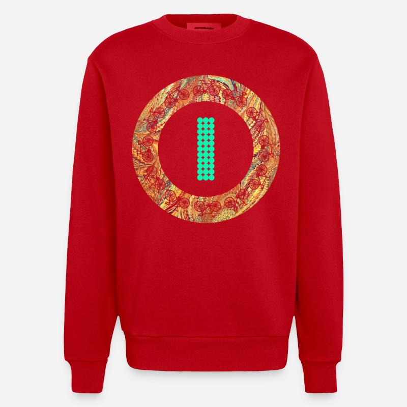 vélo e 22 i - Sweat bio épais oversize fabriqué en UE - rouge