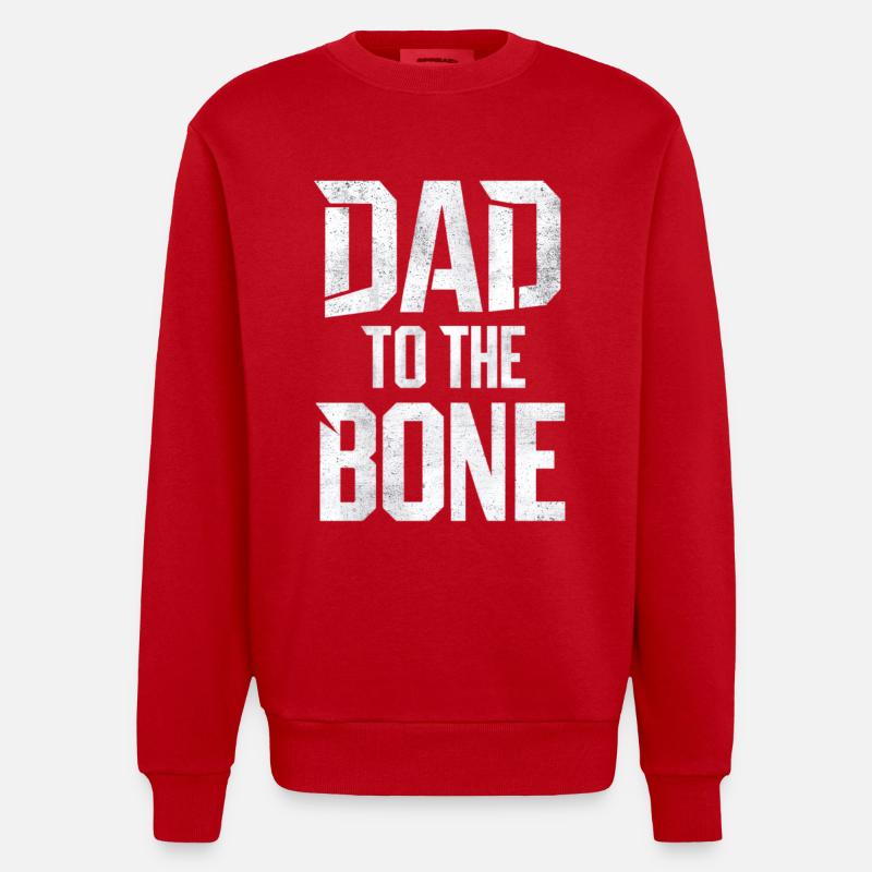 Papa jusqu’à l’os Style unique - Sweat bio épais oversize fabriqué en UE - rouge