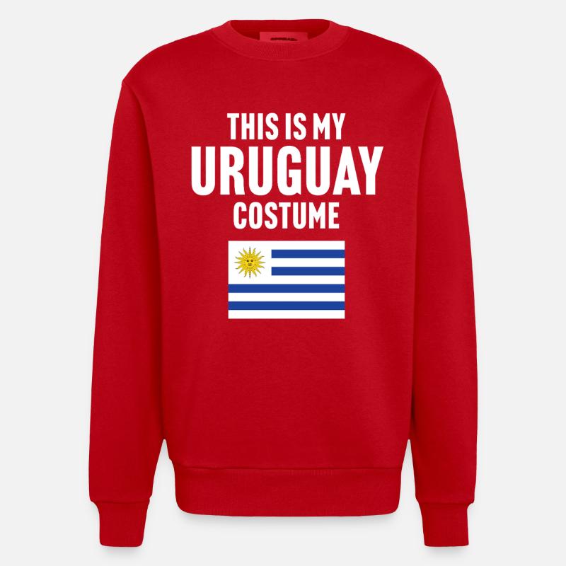 Ce costume de mon Uruguay - Sweat bio épais oversize fabriqué en UE - rouge
