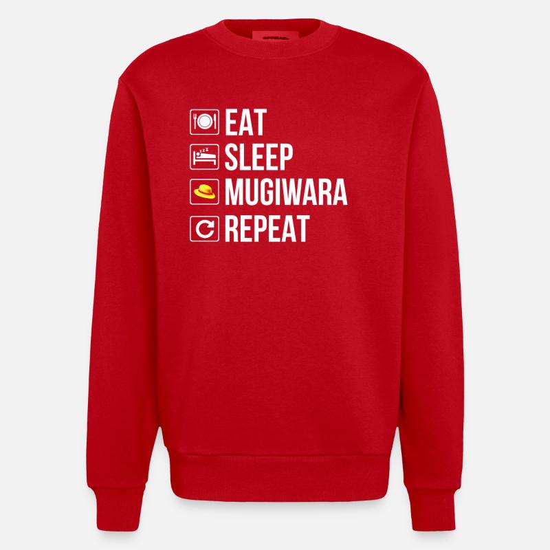 Luffy - Sweat bio épais oversize fabriqué en UE - rouge