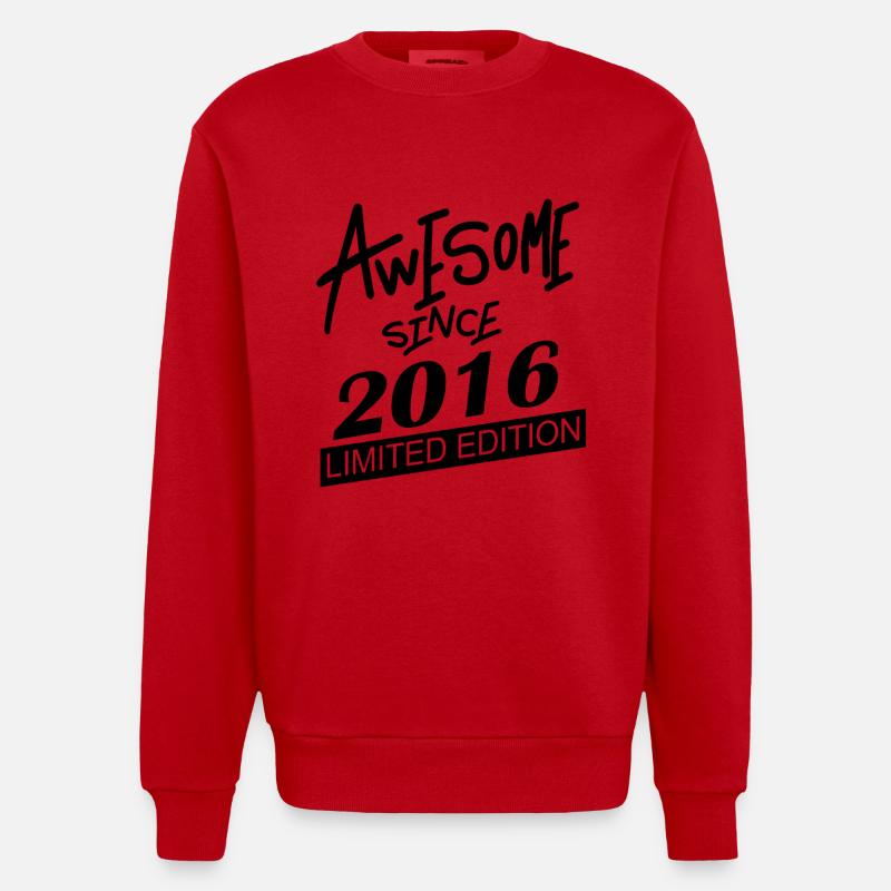 2016 - Millésime 2016 - Sweat bio épais oversize fabriqué en UE - rouge