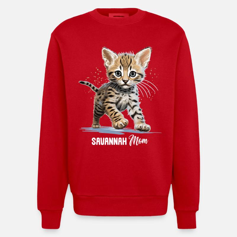 Savane - Sweat bio épais oversize fabriqué en UE - rouge
