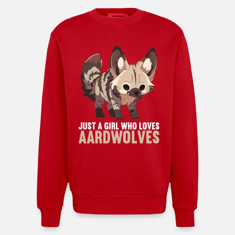 Aardwolves Aardwolf - Heavyweight Oversized Organic Crew Neck Made in EU - red