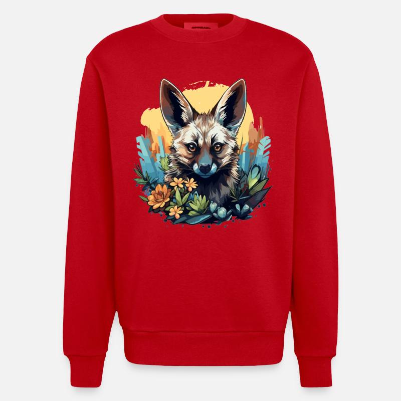 Aardwolves Aardwolf - Heavyweight Oversized Organic Crew Neck Made in EU - red