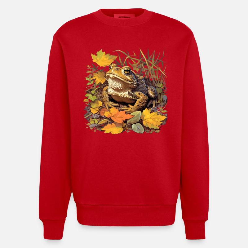 Crapaud crapaud crapaud - Sweat bio épais oversize fabriqué en UE - rouge