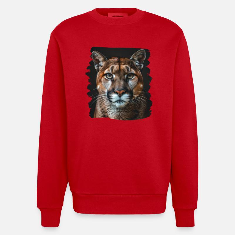 Cougar Mountain Lion Mountain Lion - Sweat bio épais oversize fabriqué en UE - rouge