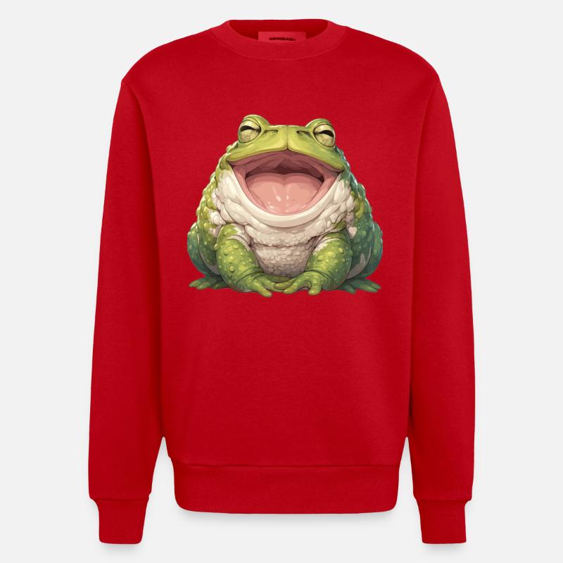 Toad Toads Toad - Heavyweight Oversized Organic Crew Neck Made in EU - red