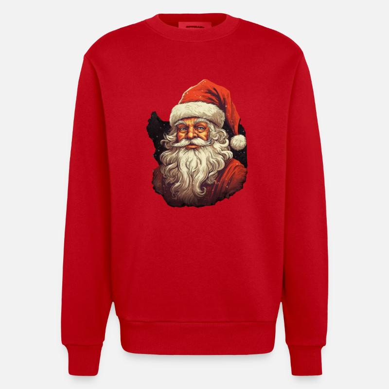 Weihnachtsmann - Heavyweight Oversized Organic Crew Neck Made in EU - Rot