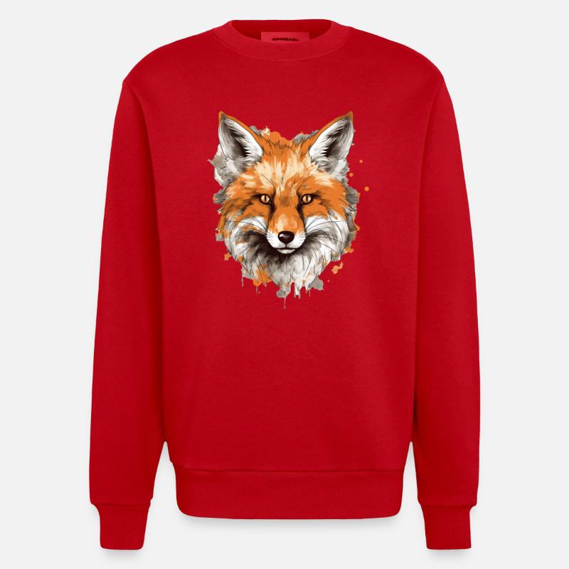 Renard - Sweat bio épais oversize fabriqué en UE - rouge