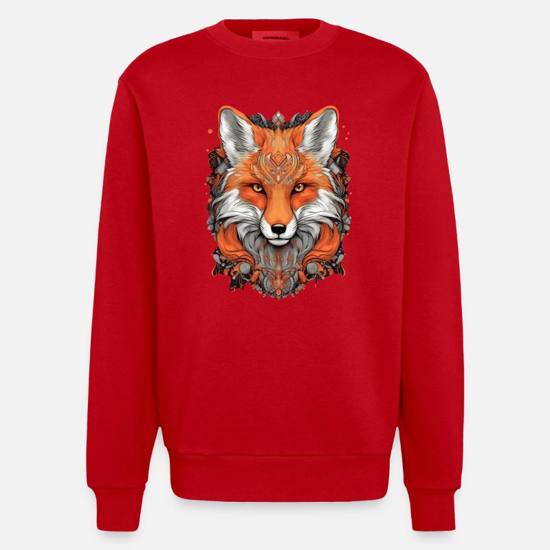 Renard - Sweat bio épais oversize fabriqué en UE - rouge
