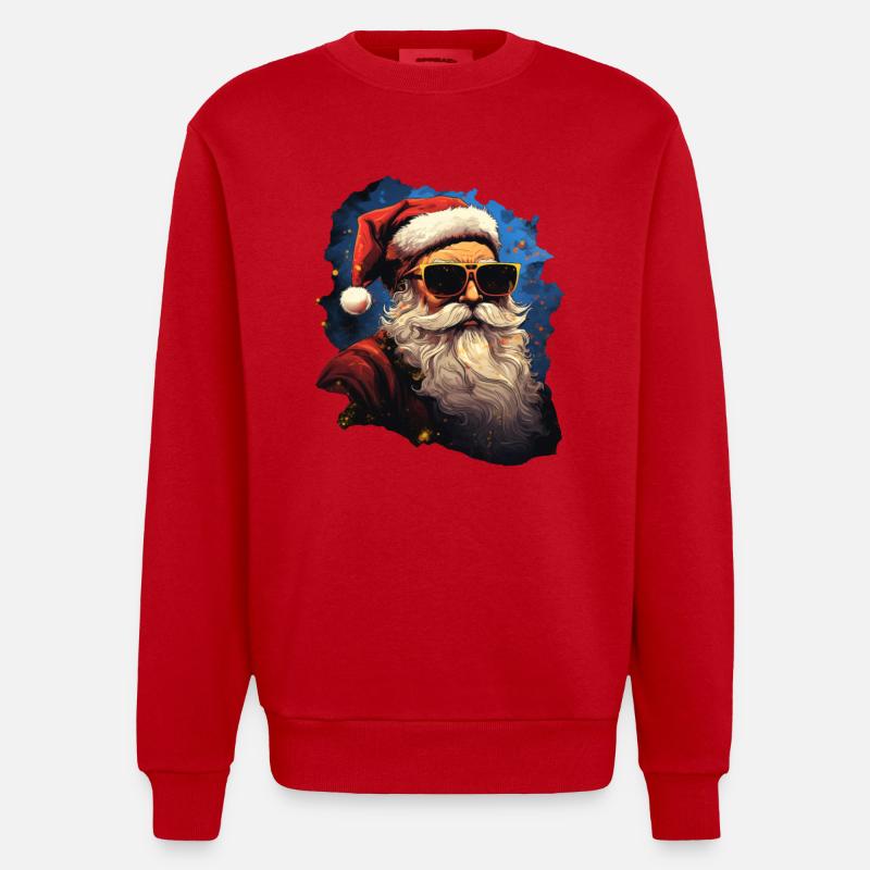 Weihnachtsmann - Heavyweight Oversized Organic Crew Neck Made in EU - Rot