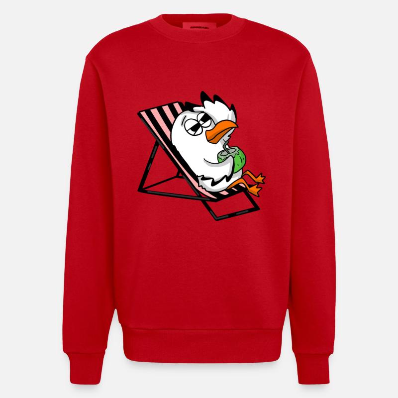 Gull - Heavyweight Oversized Organic Crew Neck Made in EU - red
