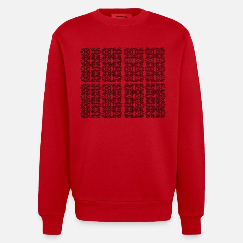 Neuer einzigartiger Stil - Heavyweight Oversized Organic Crew Neck Made in EU - Rot