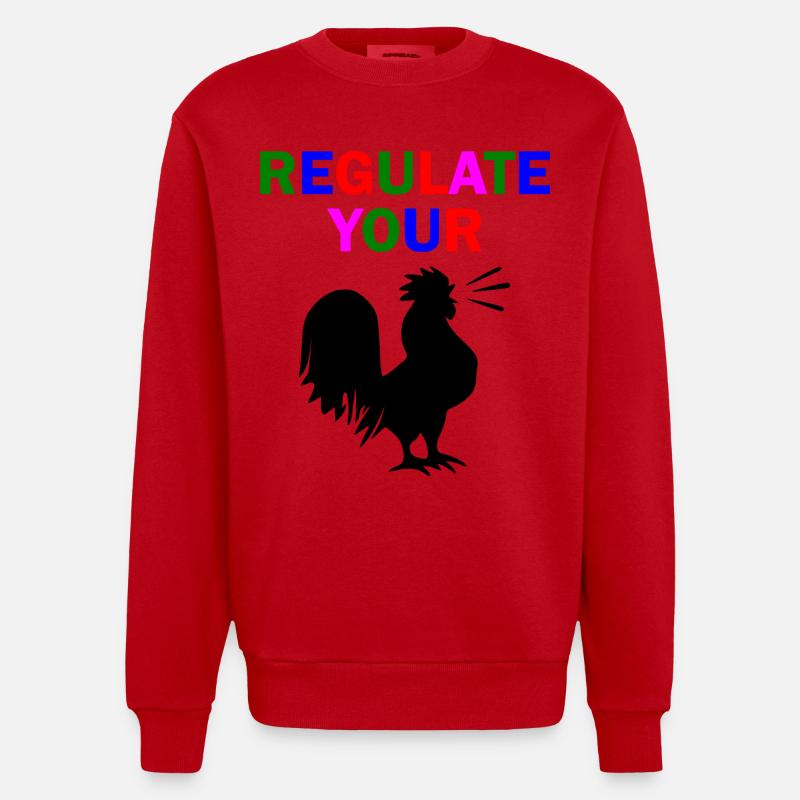 regulate your chicken - Sweat bio épais oversize fabriqué en UE - rouge