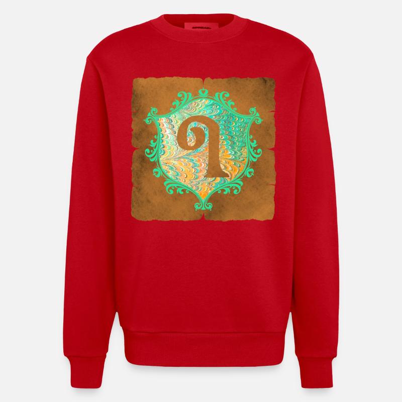 E 36 i - Sweat bio épais oversize fabriqué en UE - rouge