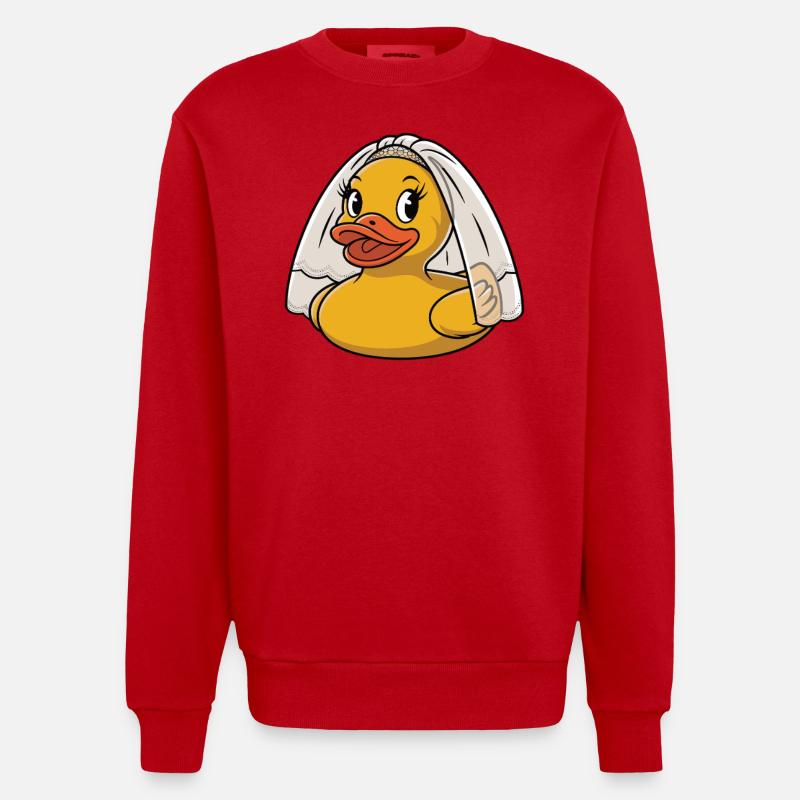 Rubber Duck Bride - Sweat bio épais oversize fabriqué en UE - rouge