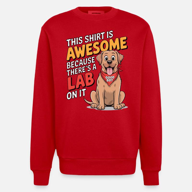 Chemise Awesome – Édition Labrador - Sweat bio épais oversize fabriqué en UE - rouge