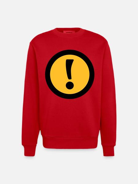 Achtung | Attention - Heavyweight Oversized Organic Crew Neck Made in EU - red