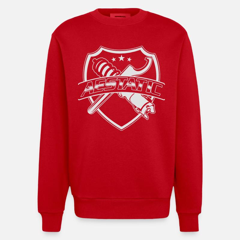 Aestatic, Static Tuner Design - Sweat bio épais oversize fabriqué en UE - rouge