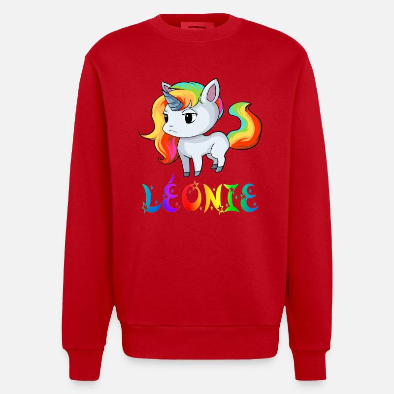 Léonie Einhorn - Heavyweight Oversized Organic Crew Neck Made in EU - Rot