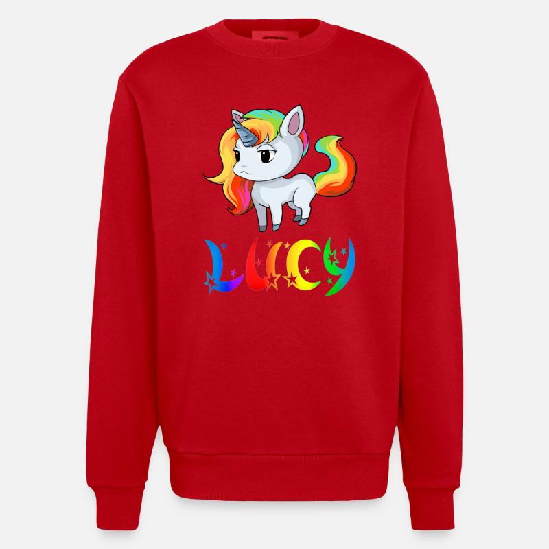 Lucy Einhorn - Heavyweight Oversized Organic Crew Neck Made in EU - Rot