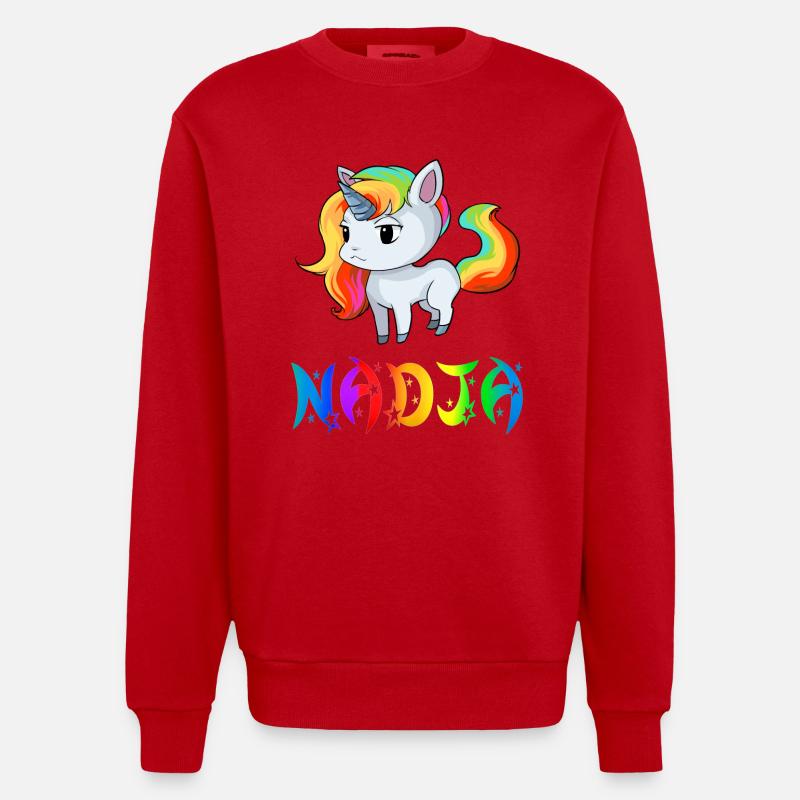Nadja Einhorn - Heavyweight Oversized Organic Crew Neck Made in EU - Rot