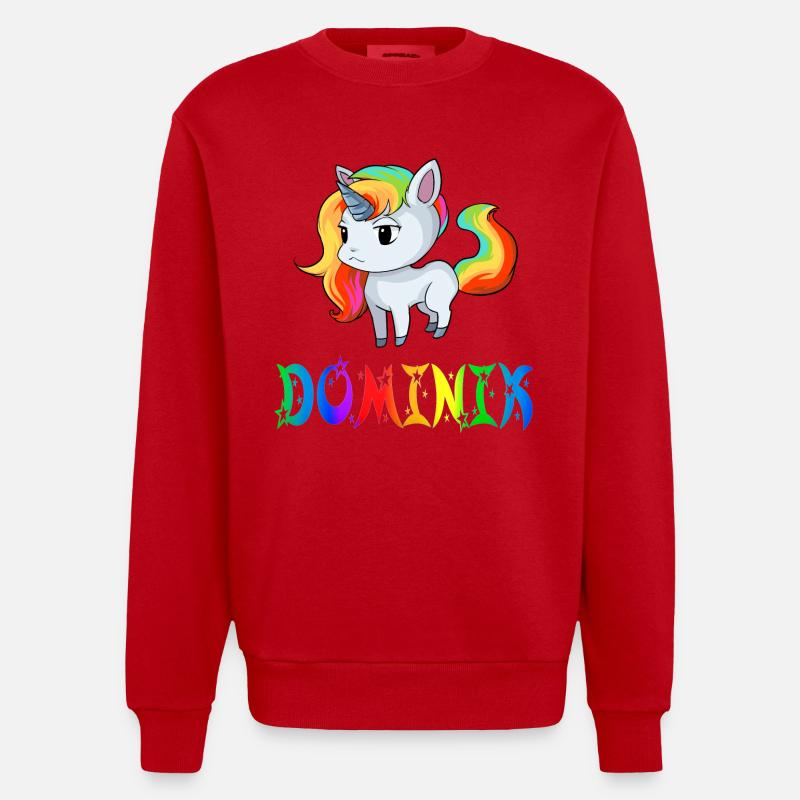 Dominik Einhorn - Sweat bio épais oversize fabriqué en UE - rouge