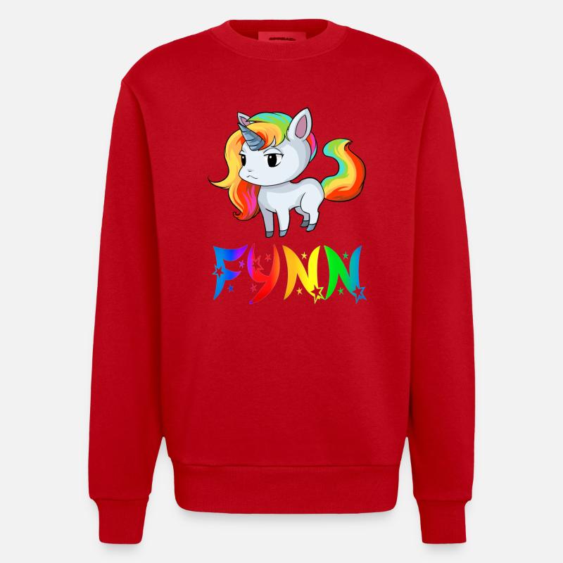 Fynn Einhorn - Sweat bio épais oversize fabriqué en UE - rouge