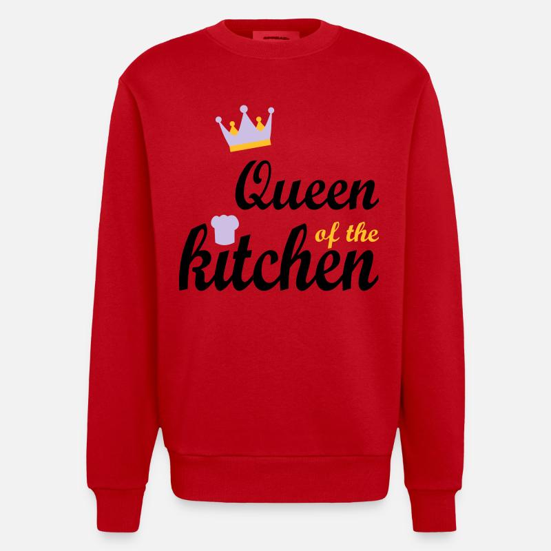 Kochen - Heavyweight Oversized Organic Crew Neck Made in EU - Rot