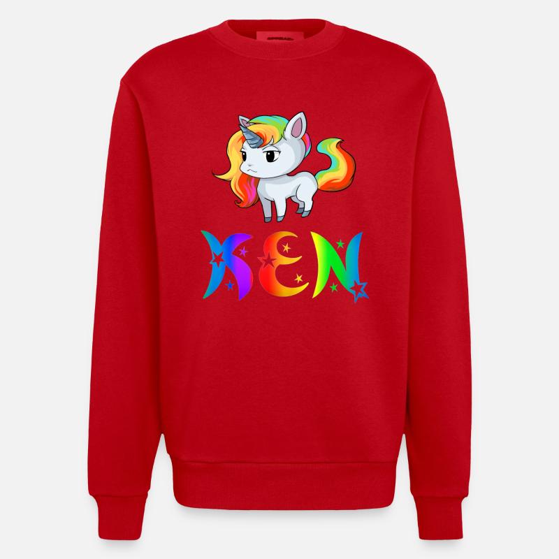 Ken Einhorn - Sweat bio épais oversize fabriqué en UE - rouge