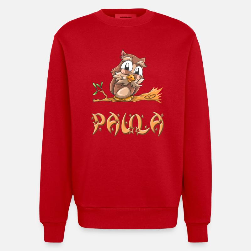 Eule Paula - Heavyweight Oversized Organic Crew Neck Made in EU - Rot