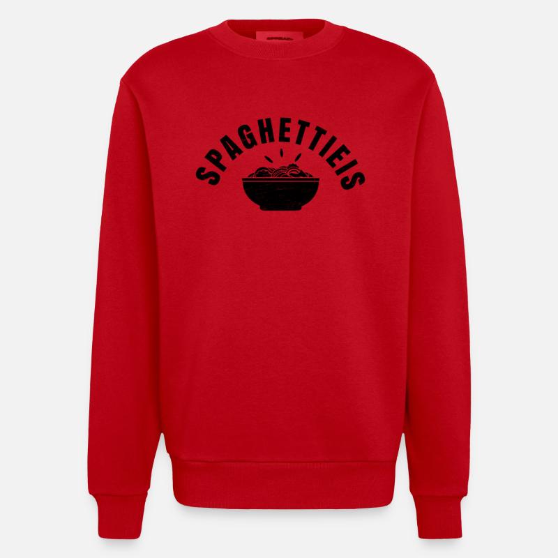 Spagetti Eis - Heavyweight Oversized Organic Crew Neck Made in EU - Rot