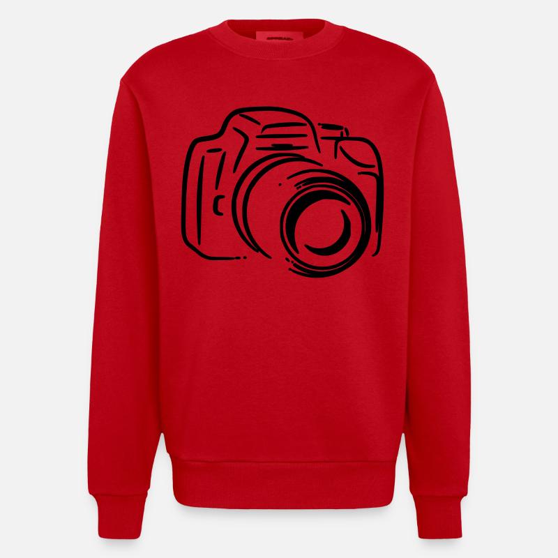 Foto-Reflex - Heavyweight Oversized Organic Crew Neck Made in EU - Rot