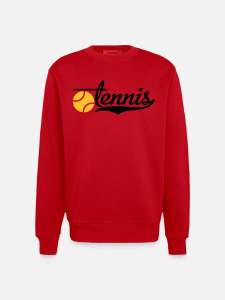Tennis - Heavyweight Oversized Organic Crew Neck Made in EU - Rot